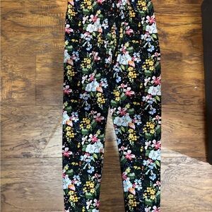 Floral Print Black leggings by Infinity Raine